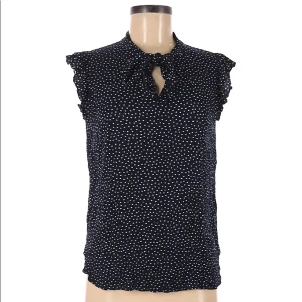 Ann Taylor LOFT size medium polka dot top - Image 2