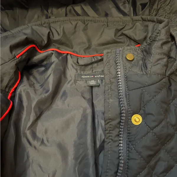Tommy Hilfiger Navy Quilted Puffer Coat - Image 5