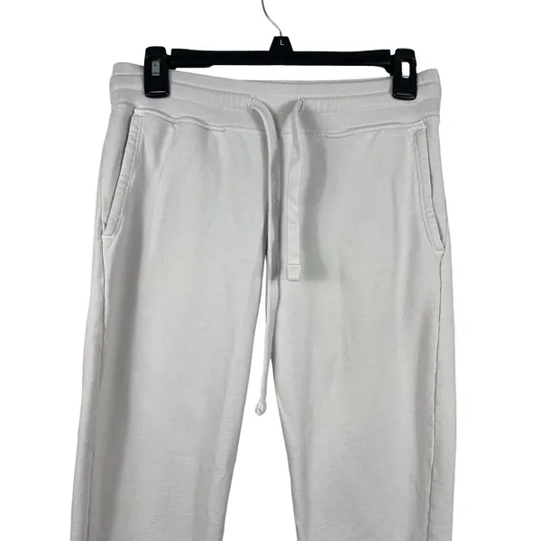 American Giant Jogger Sweatpants XS Off White Gray USA Made Drawstring Lounge - Image 2