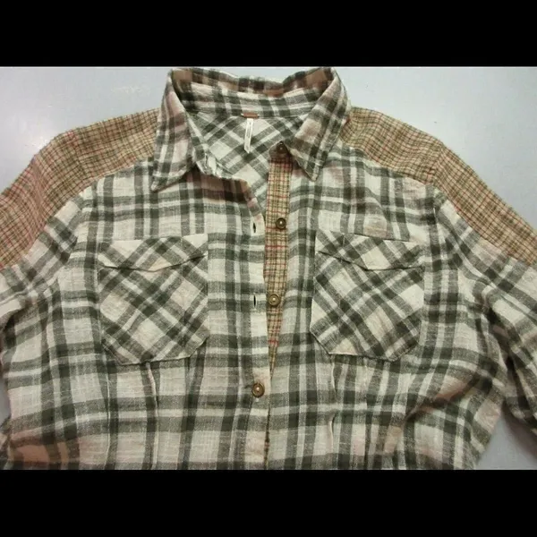 Anthropologie Free People madras shirt XS - Image 3