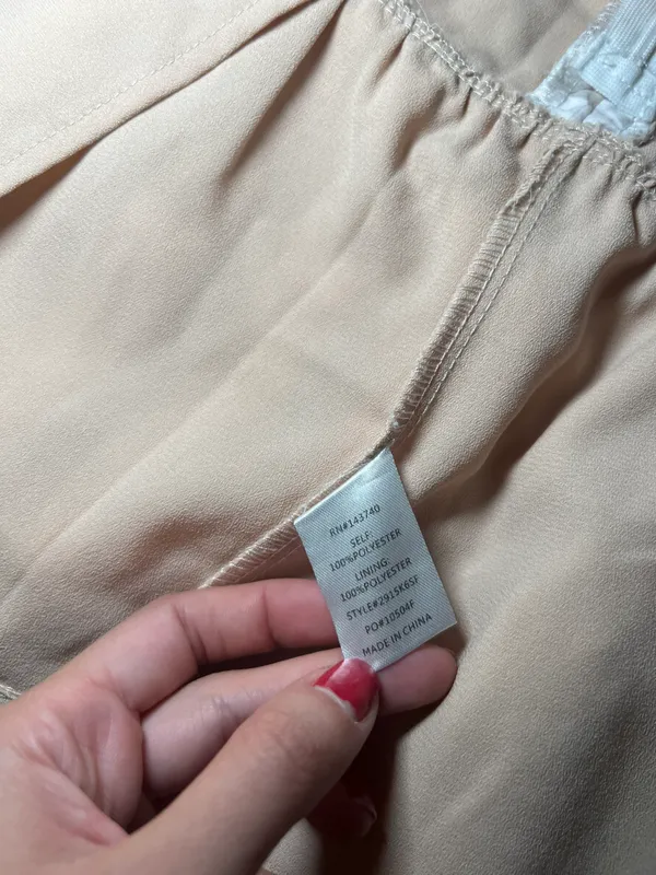 Nude & White Mini Skirt | Size Small - Image 4