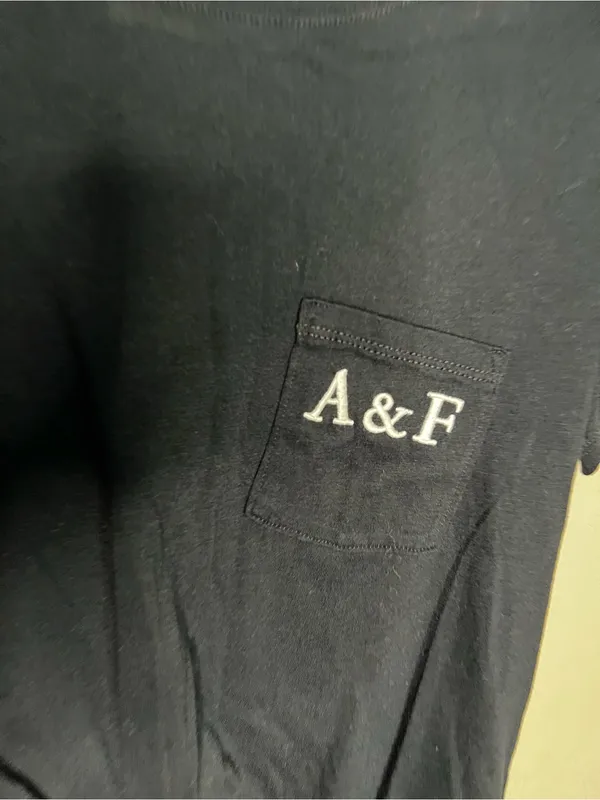 Abercrombie &‎ Fitch SoftAF Black Tie Front Pocket Tee Casual Short Sleeve Top - Image 3