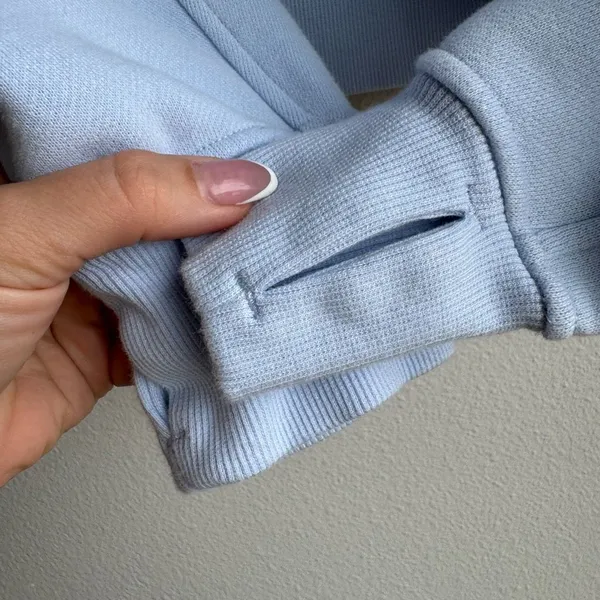 Lululemon Scuba Oversized 1/2 Zip Hoodie Light Blue 2024 Release Size XS / SMALL - Image 5