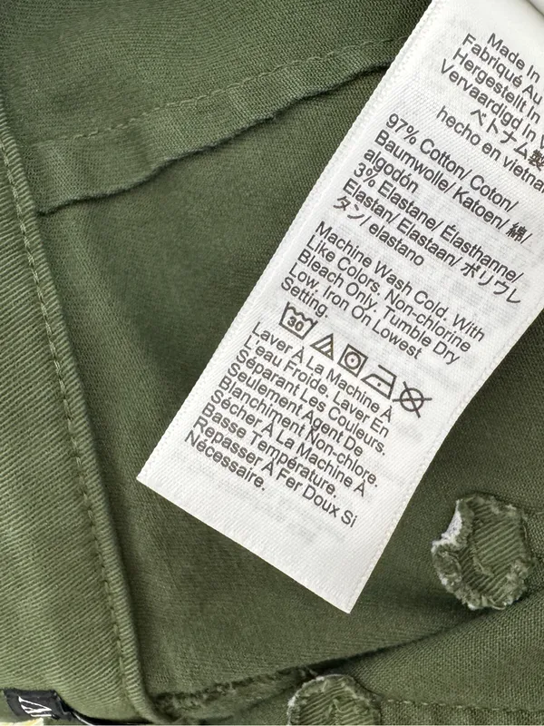 J. Crew Green Sailor Slim Wide Leg Chino Pant Cropped size 27T Tall Inseam BY638 - Image 13