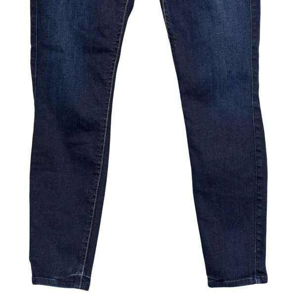 7 For All Mankind The Cropped Skinny Dark Wash Blue Jeans Size 25 - Image 4