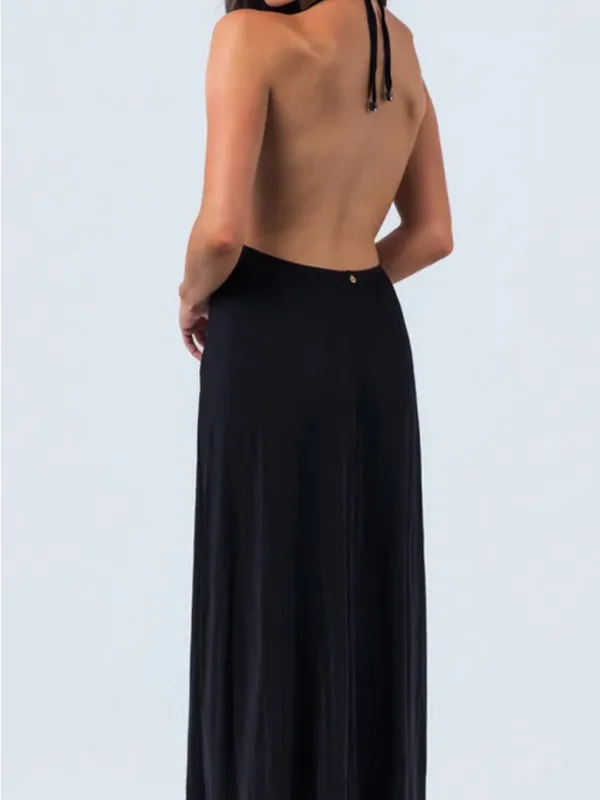 Biosphere Maxi Dress Black in size large - Image 4