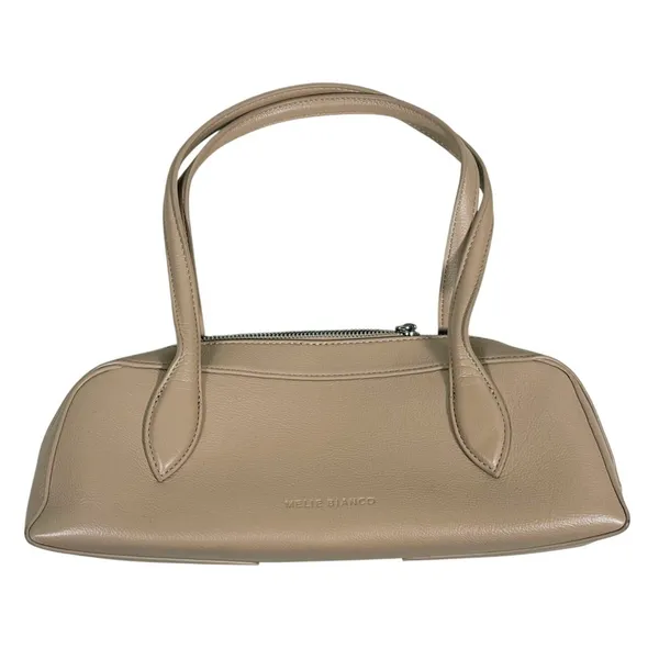 Melie Bianco Tilda Vegan Leather Shoulder Bag Beige Tan Minimalist Old Money - Image 2