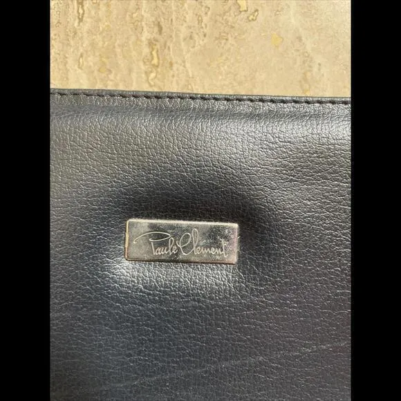 Paule Clement Vintage Bag‎ Black Leather Metal Loop Handle HandMade In Morocco - Image 10