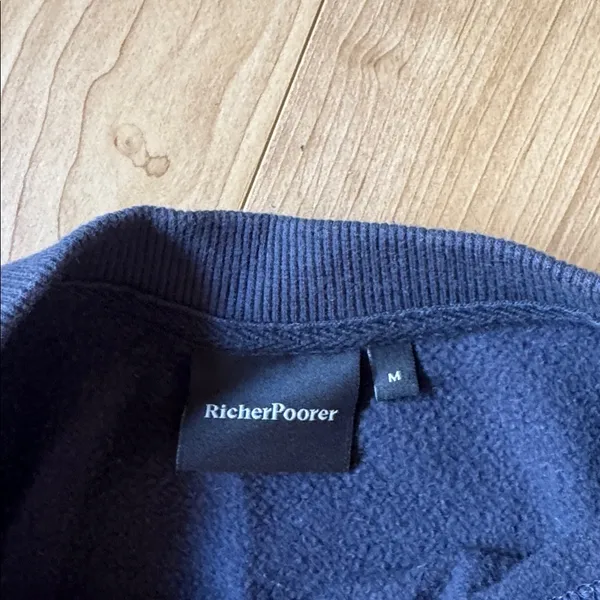Richer Poorer Navy Crewneck Sweater - Image 2