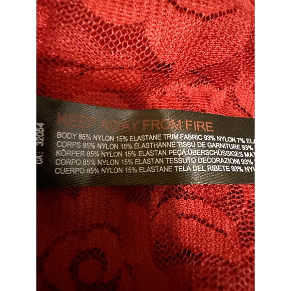 NEW Urban Outfitters Rouge Red Sheer Lace Cami Sleeveless Floral Night Dress XS - Image 7