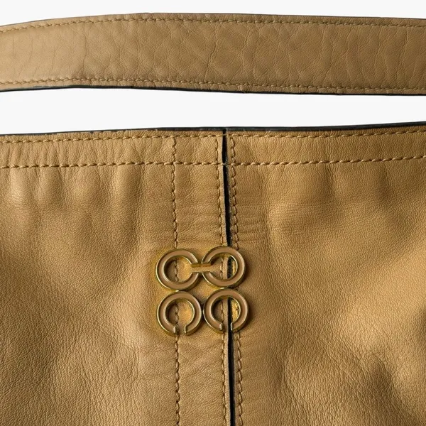 Coach Colette Leather Hobo Bag Tan Python Trim Slouchy Shoulder Bag 16418 - Image 4