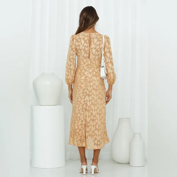 Hello Molly DAY AFFAIRS MIDI DRESS GOLD size - Image 2