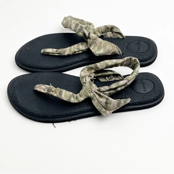 SANUK Ella Aztec Print Yoga Sling Sandals Size 7 Casual Neutral Lightweight - Image 5
