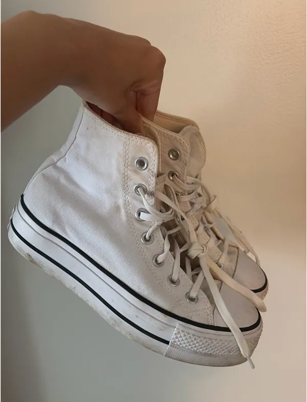 White Platform Converse High-Top - Image 2