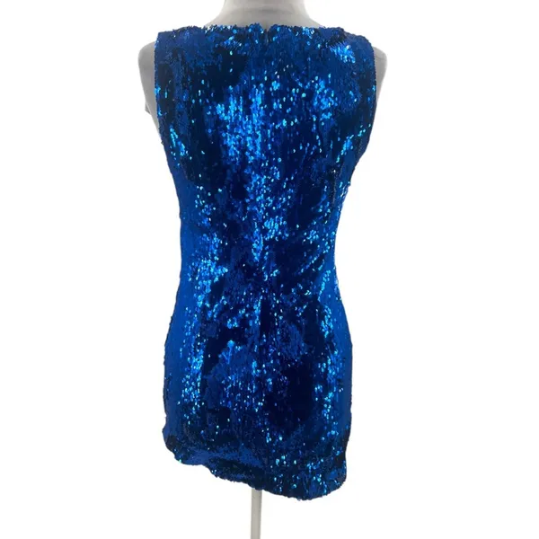 NBD Revolve Dinara Sequin‎ Mini Dress In Bright Cerulean Sz XS - Image 3