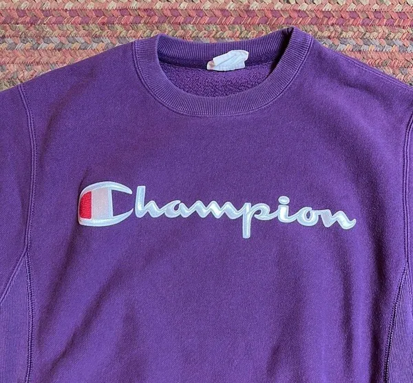 CHAMPION PURPLE REVERSE WEAVE PULLOVER SWEATSHIRT - Image 3