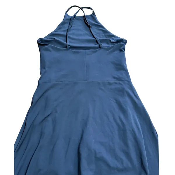 Girlfriend Collective Naomi Halter Dress Black Activewear Built-in Shorts Med - Image 4