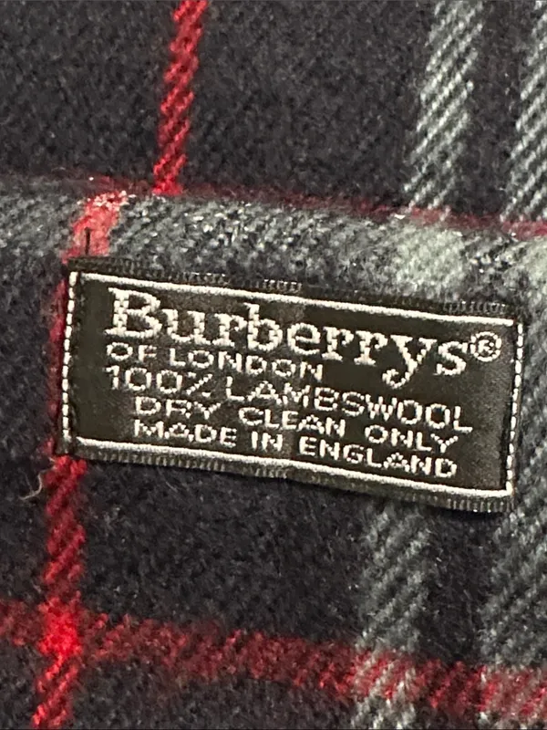Burberry Vintage Plaid Wool Scarf Unisex - Image 2