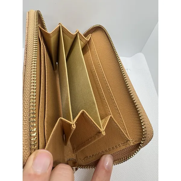 Portugal Cork Wallet Zip-Around Eco-Friendly Sustainable Vegan‎ Natural Boho - Image 10