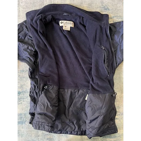 Columbia Navy Blue Fleece Lined Full Zip Vented Jacket Women's Medium - Image 6