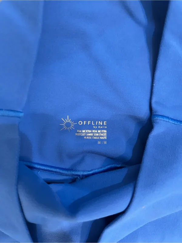 Aerie Offline Real Me Xtra High Waisted Flare Leggings in Blue - Image 4