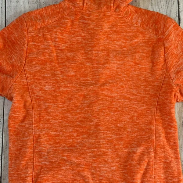 Little Donkey Andy size medium orange pink trim full zip hoodie jacket - Image 14