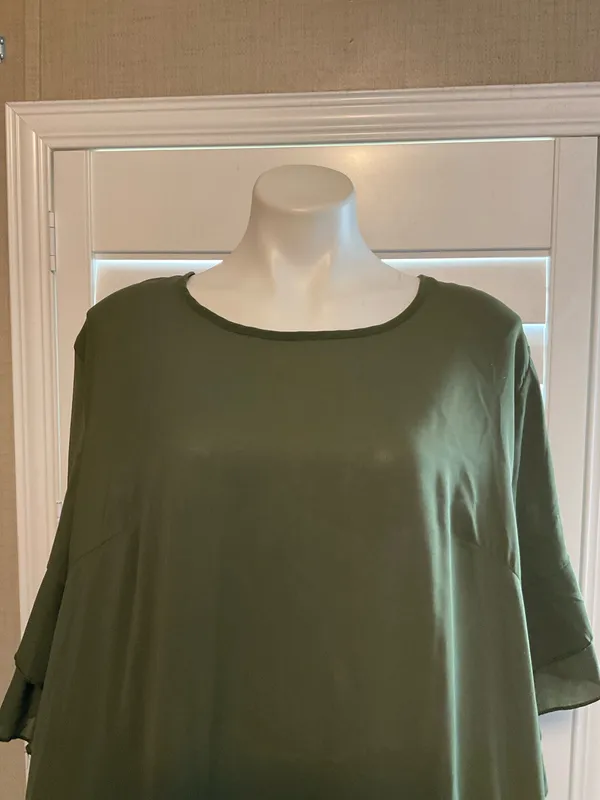 Shein Olive Green Dress Long - Image 2