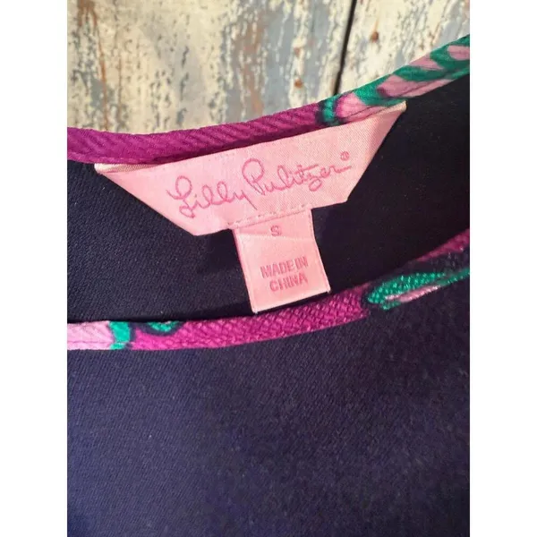 Lilly Pulitzer Blue Purple Floral Wrap Tank Dress, size Small - Image 5