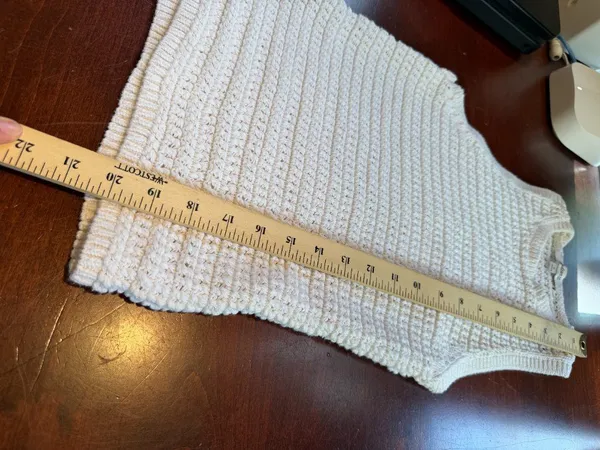 Madewell Chunky Open Knit Tank Top Sweater Size Small White Cream - Image 8