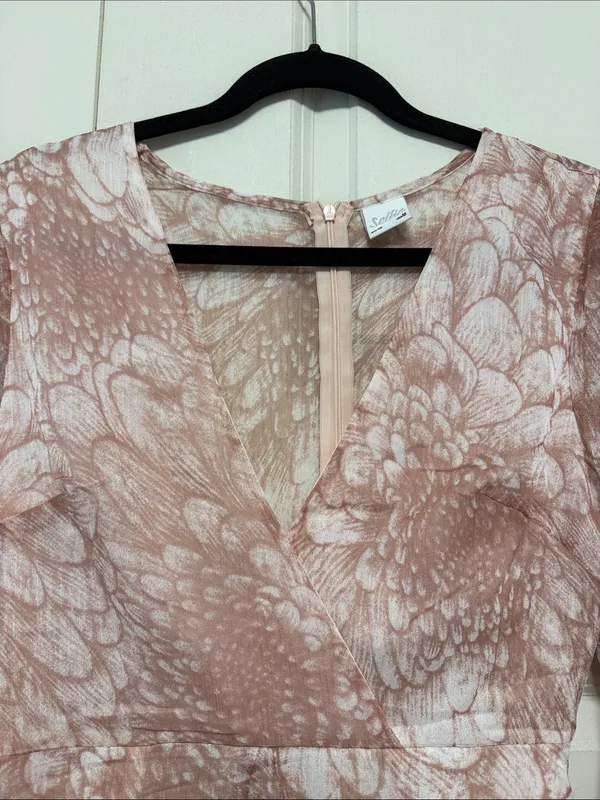 Selfie Leslie Blush Floral Wrap Mini Dress - Image 8