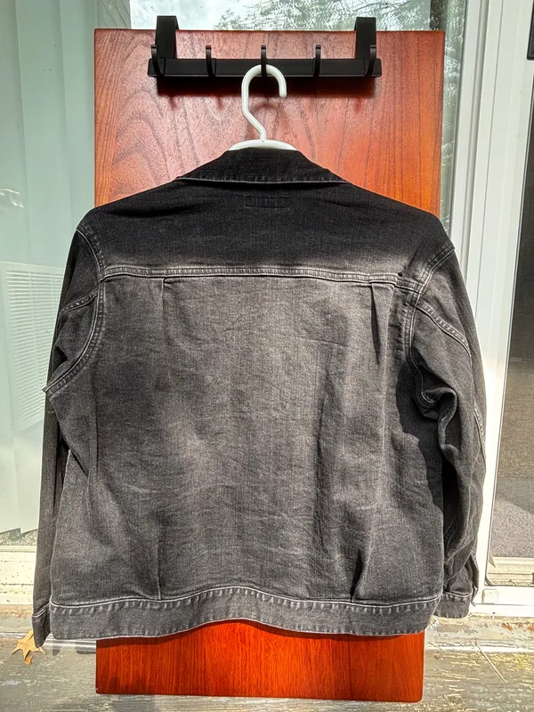 Uniqlo Washed Black Denim Jacket - Image 2