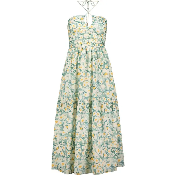 Bishop + Young NWT Aeries Halter Dress Lagos Print Floral Cotton Maxi Small - Image 3