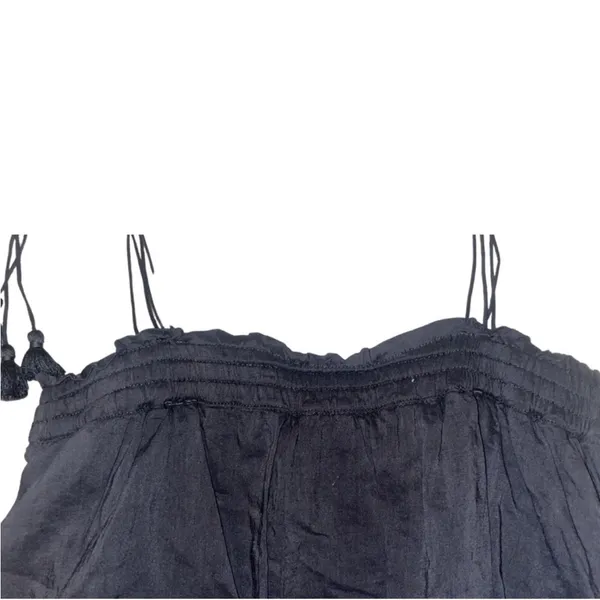 Free People Black Trust Me Bodysuit By Intimately Playsuit Ruffle Tassel Sz Sm - Image 6