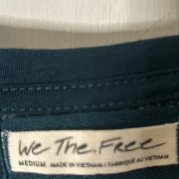 Free People We The Free Thein Hacci Oversize Green Sweater M Boho Cozy Festival - Image 10
