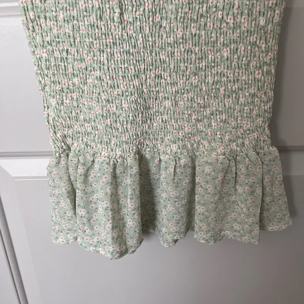 Petal & Pup Green Ruffled Tiered Midi Dress - Image 7