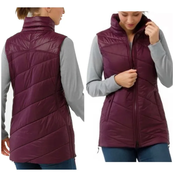 SmartWool Smartloft 150 Vest Full Zip Wool Lined Quilted Puffer Women’s Small - Image 2