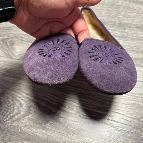 UGG Purple Suede Shearling Lined Australia Alloway‎ Slipper 6.5 - Image 3