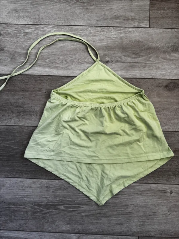 Old Navy Light Green Halter Crop Top - Image 2