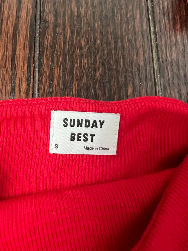 Aritzia Sunday Best Red Bodysuit - Image 3