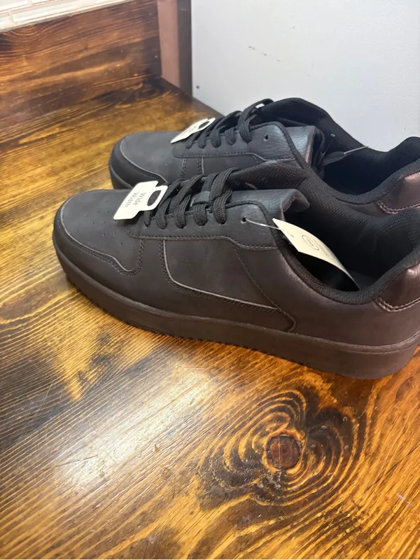 Time And Tru Black Sneakers Women Size 12 Wide - Image 2