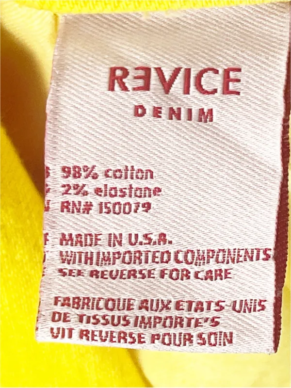 Revice Denim Venus Flare Star Golden Yellow High Rise Jeans Size 30 Boho Retro Casual - Image 5