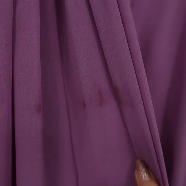 Davids Bridal Strapless Pleated Empire Waist Maxi Dress Purple Size 4 - Image 4