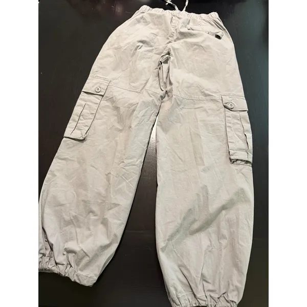 Rachel Paige Womens Cargo Parachute Pants Grey XS Elastic Waist PW2310 Utility‎ - Image 5