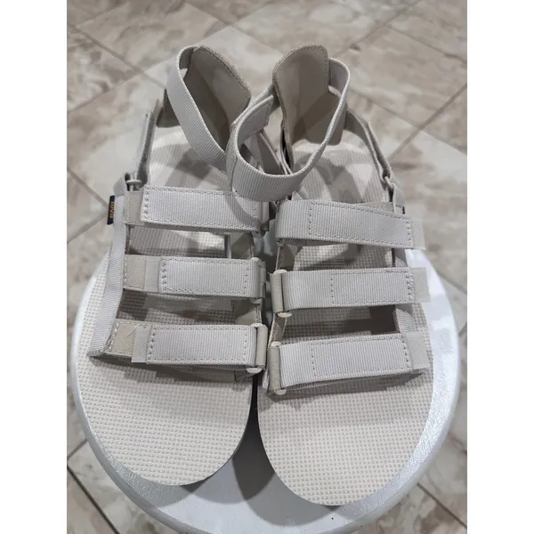 Teva Flatform Mevia Sandal Sand Dune Beige Platform Gladiator 1116810 Womens 9 - Image 4