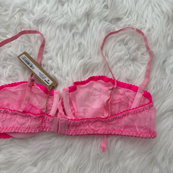 Skims Romance Balconette Bra Bubble Gum Size 36B - Image 6