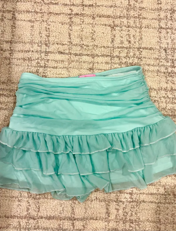 Teal Edikted Ruffle Skirt - Image 4