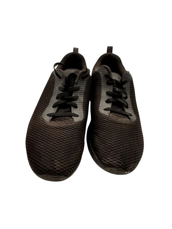 Skechers 8 Women Black Mesh Lace-Up Athletic Shoes Lightweight Casual Sneakers - Image 3