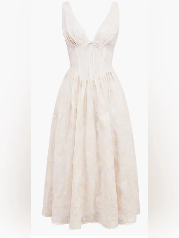 NEW House of CB Emmelina Embroidered Corset Bodice Cocktail Dress Sz S - Image 3