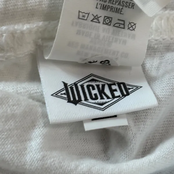 Aerie x Wicked So Popular Graphic T-Shirt White Cotton Large Glinda Broadway - Image 6