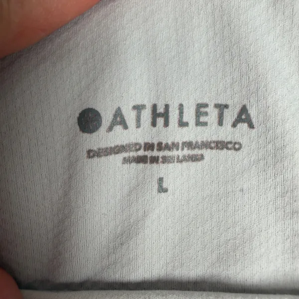 Athleta L Sports Bra Exhale A-C White Low Impact Support Soft Yoga Active 486376 - Image 8